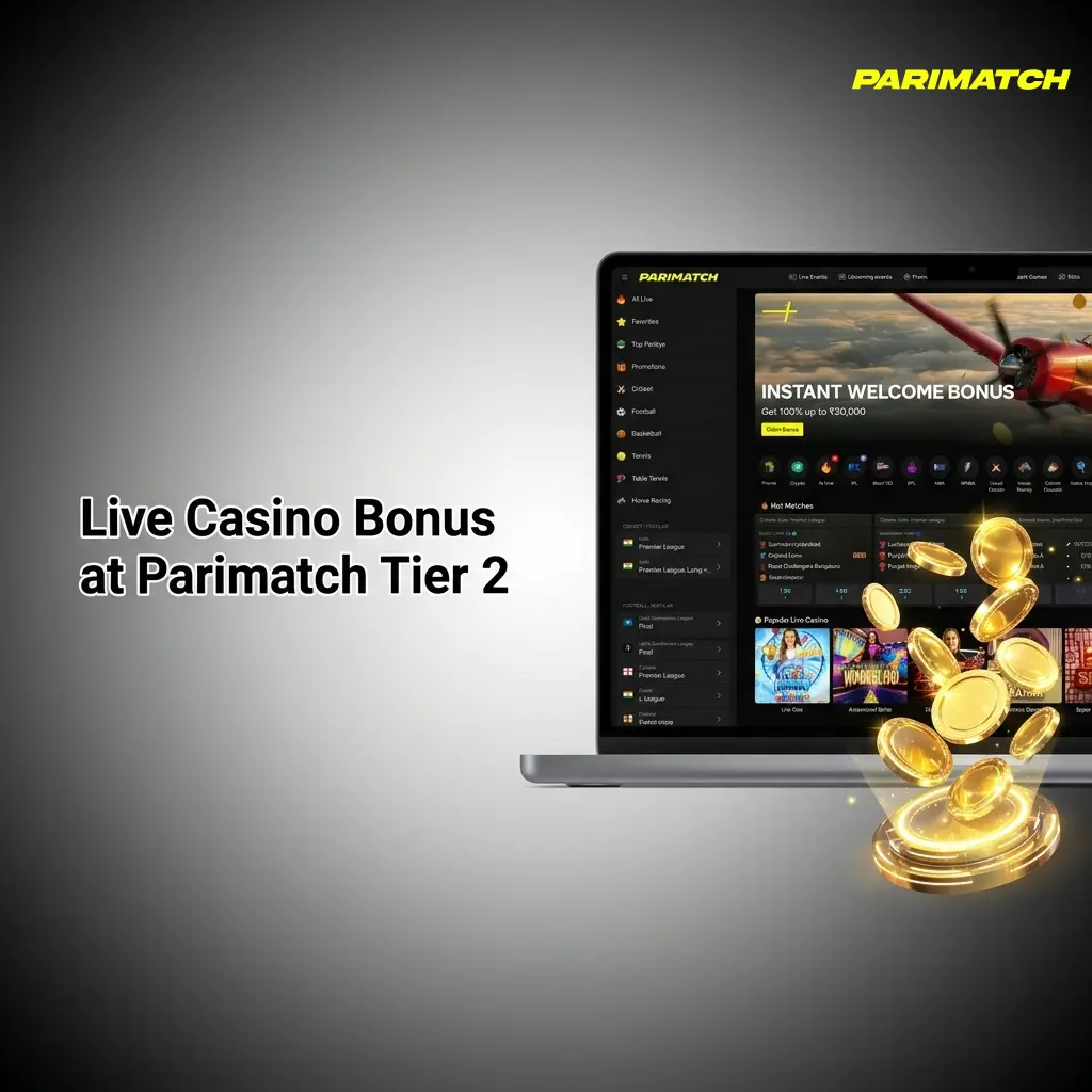 Parimatch Tier 2 Live Casino Welcome Bonus 100% up to 50000 INR for new players in India