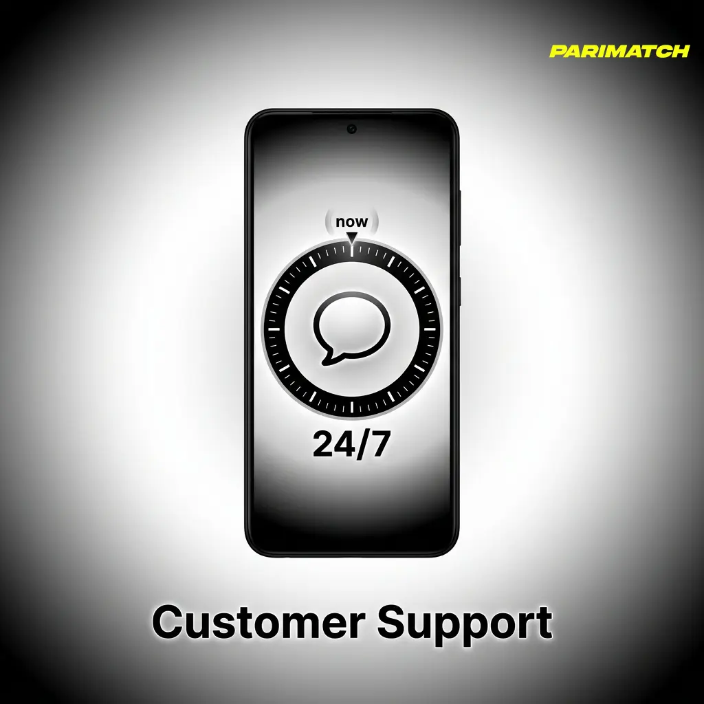 Parimatch Tier 2 customer support channels including live chat, email, Telegram, and Help Centre available 24/7