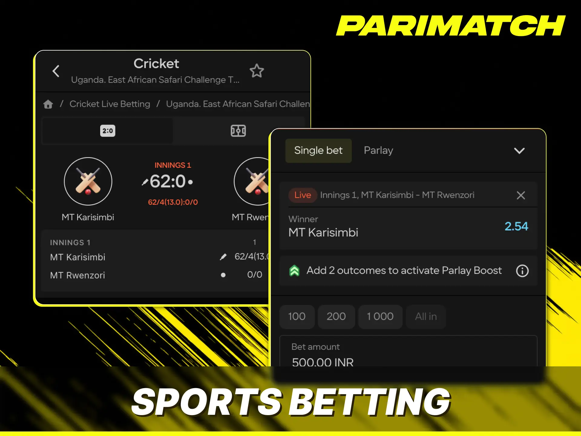 Place profitable pre-match and live wagers using the Parimatch app sportsbook features.