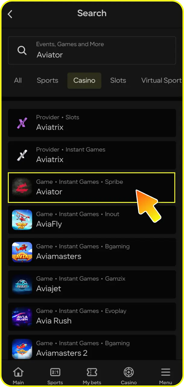 Click the main icon to launch Aviator and begin your crash game session at Parimatch.