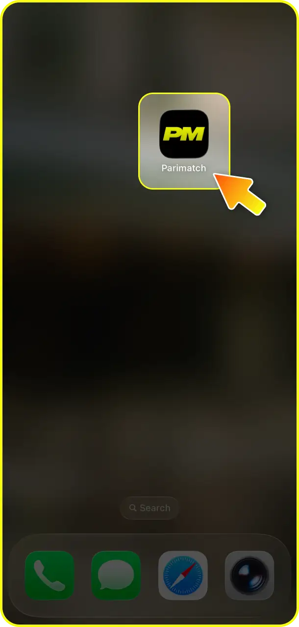 Tap the newly created screen icon to confirm and launch Plinko on Parimatch.