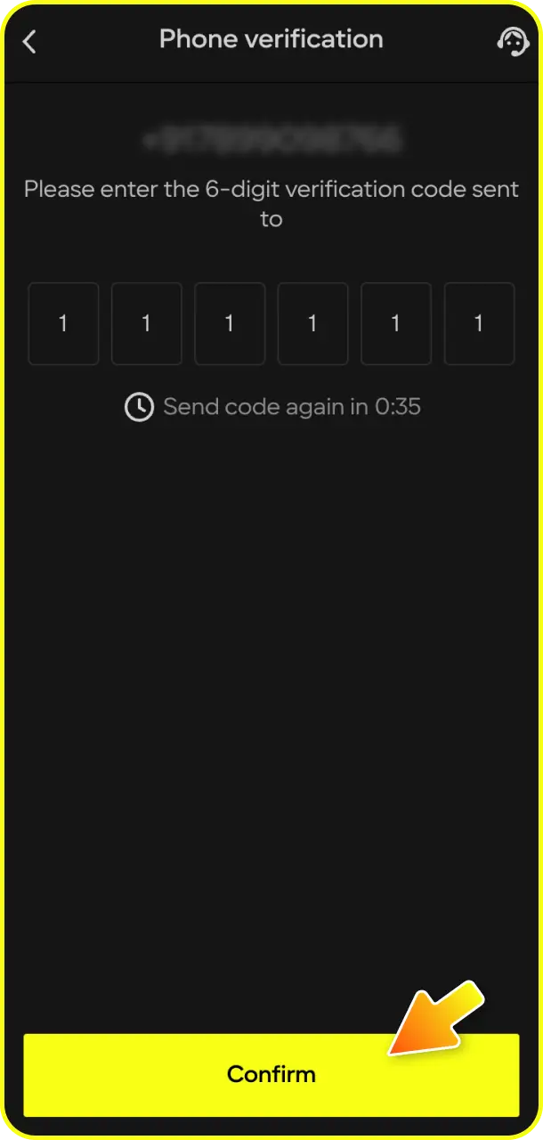Confirm your personal identity to verify your account before playing Plinko on Parimatch.